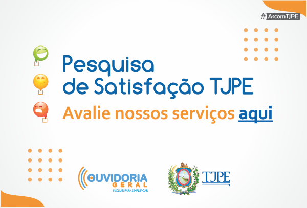 banner de pesquisa satisfação tjpe 