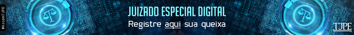 Nome Juizado Especial Digital em banner azul