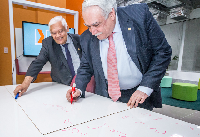 O presidente do TJPE e o diretor geral da Esmape conheceram o espaço do novo Instituto e Laboratório