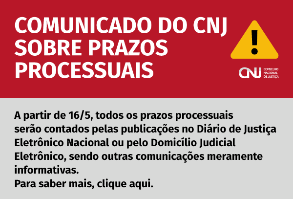 banner prazos processuais CNJ