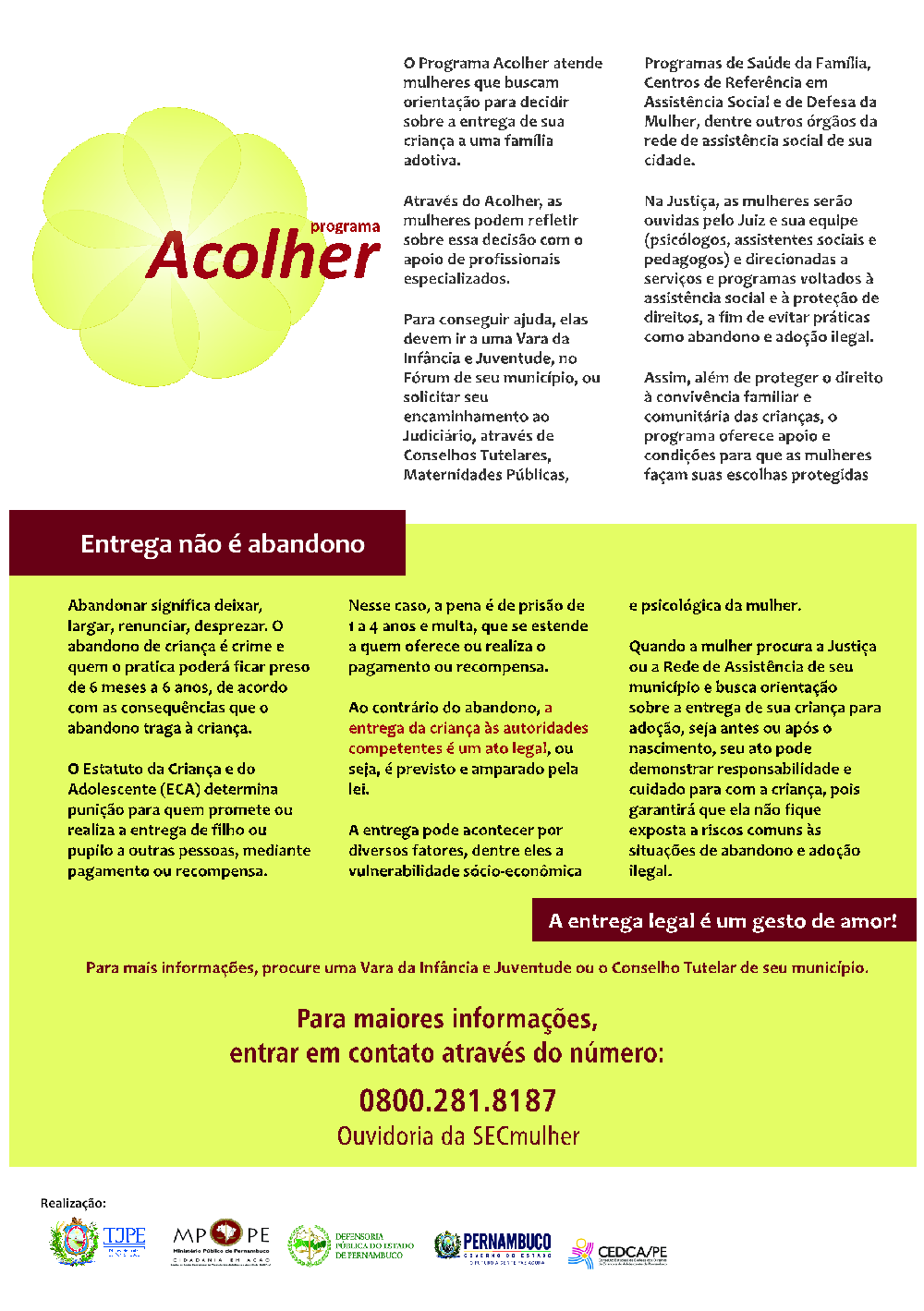 Arquivos atualizados do Programa Acolher