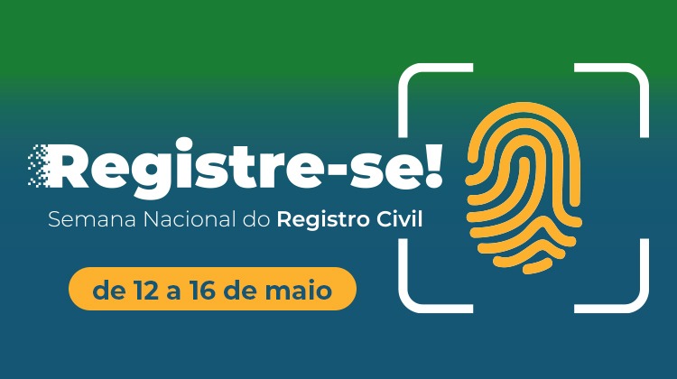 logomarca da campnha de Registro Civil com a palavra Registre-se e a data do evento