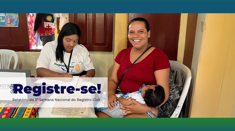 Capa do Relatório com uma mãe sorrindo com seu bebê no colo