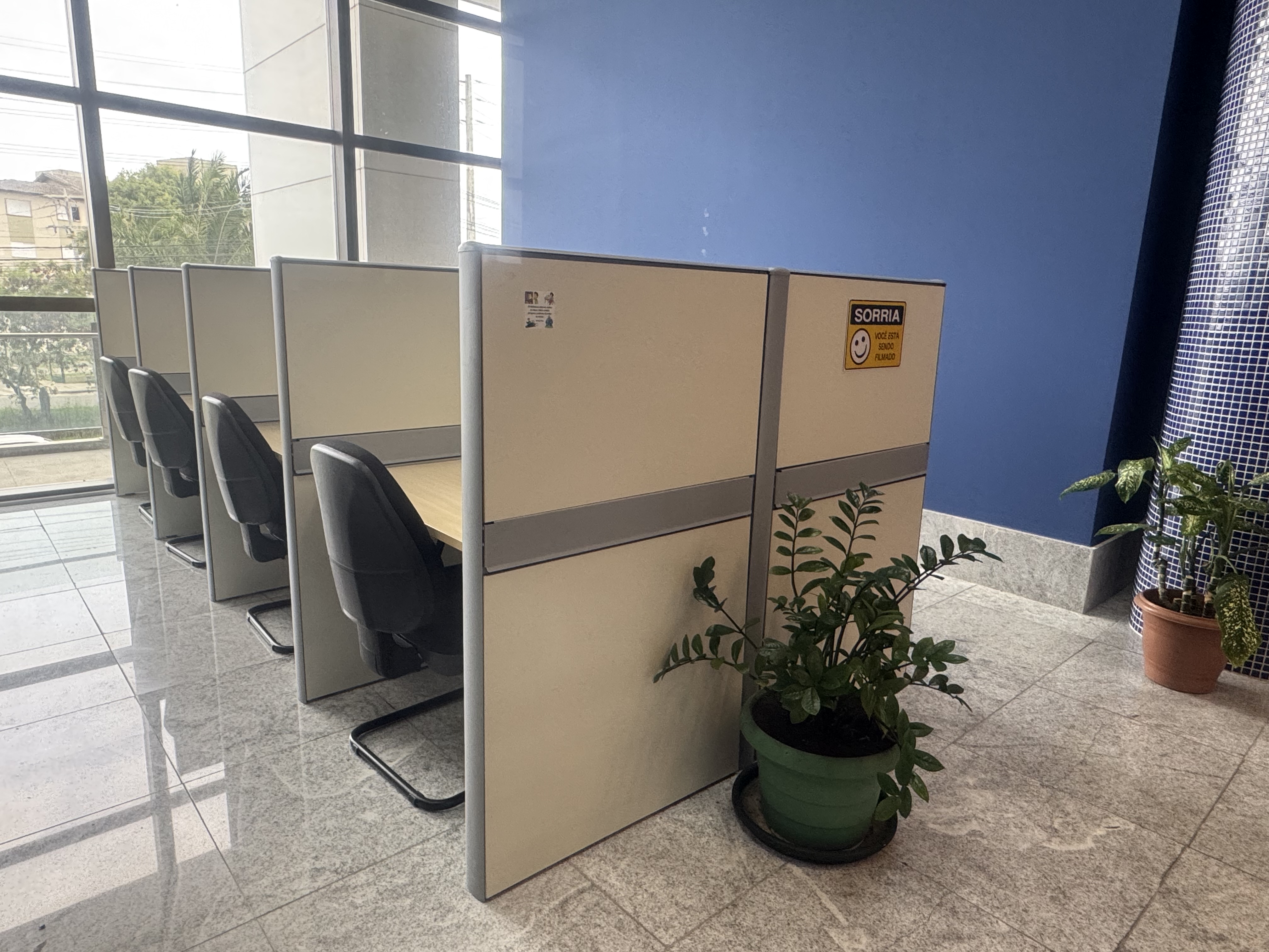 cabines individuais da biblioteca