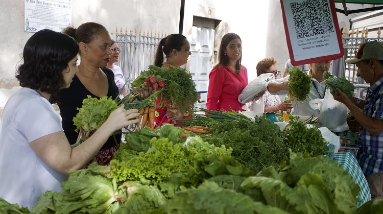 Feira orgânica no Palácio da Justiça