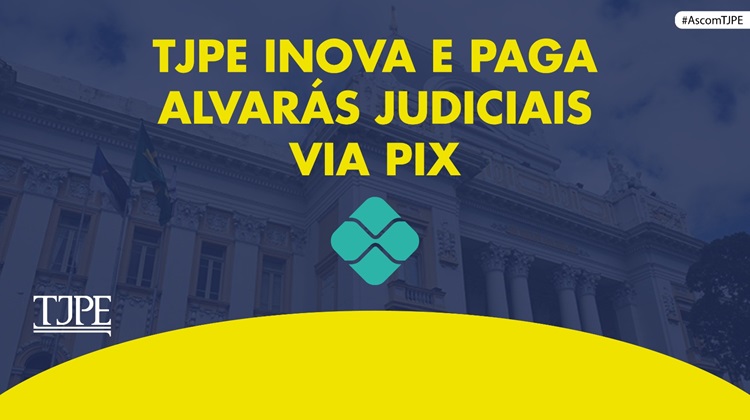 Imagem ilustrativa com o símbolo do PIX para pagamentos de alvarás judiciais. 